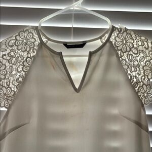 SHEIN Tan Asymmetrical Embellished Cap Sleeve Dress